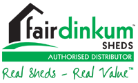 Fair Dinkum Sheds logo